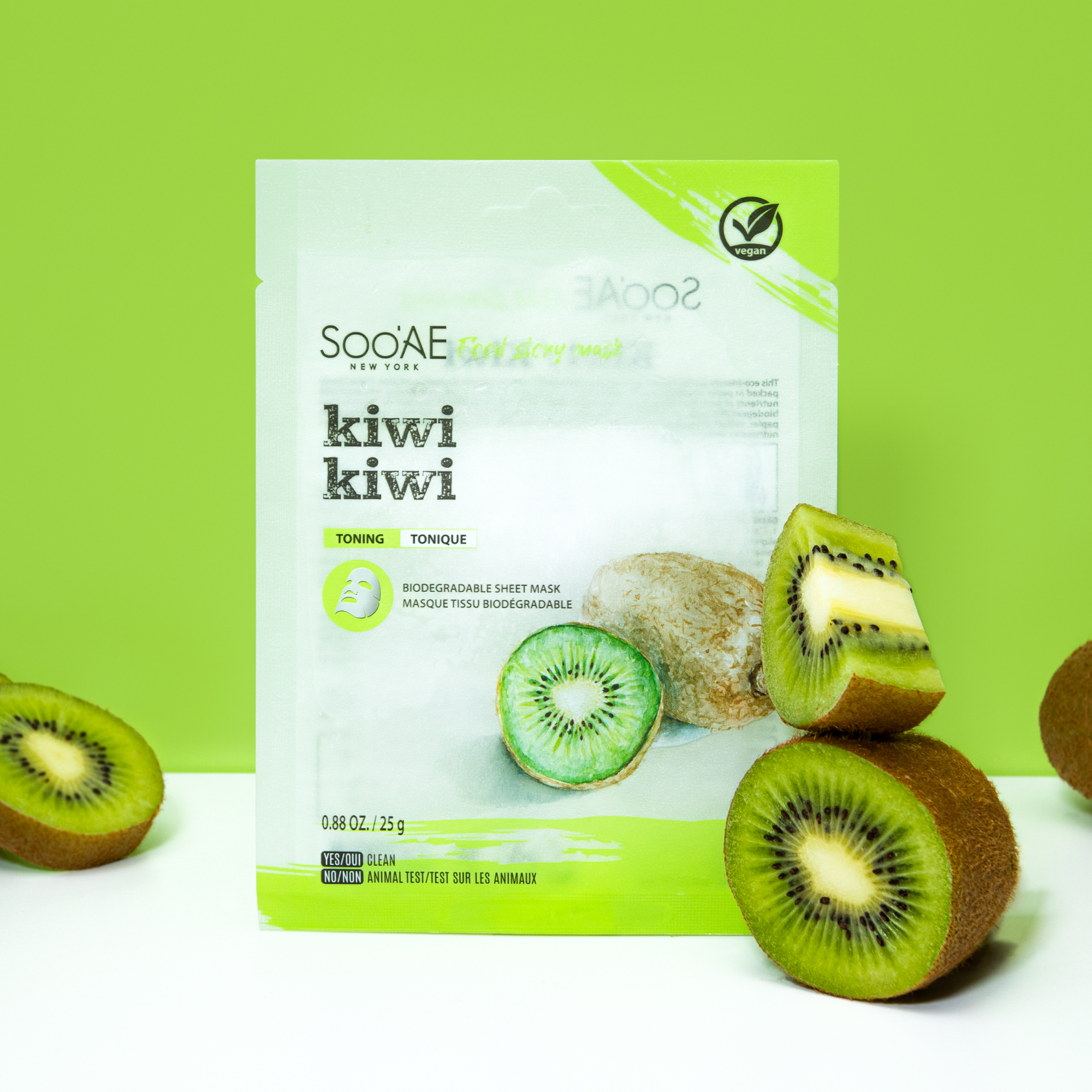 Food Story Mask - Kiwi - Green Clean Beauty ::SIMPLE FROM THE BEST OF NATURE