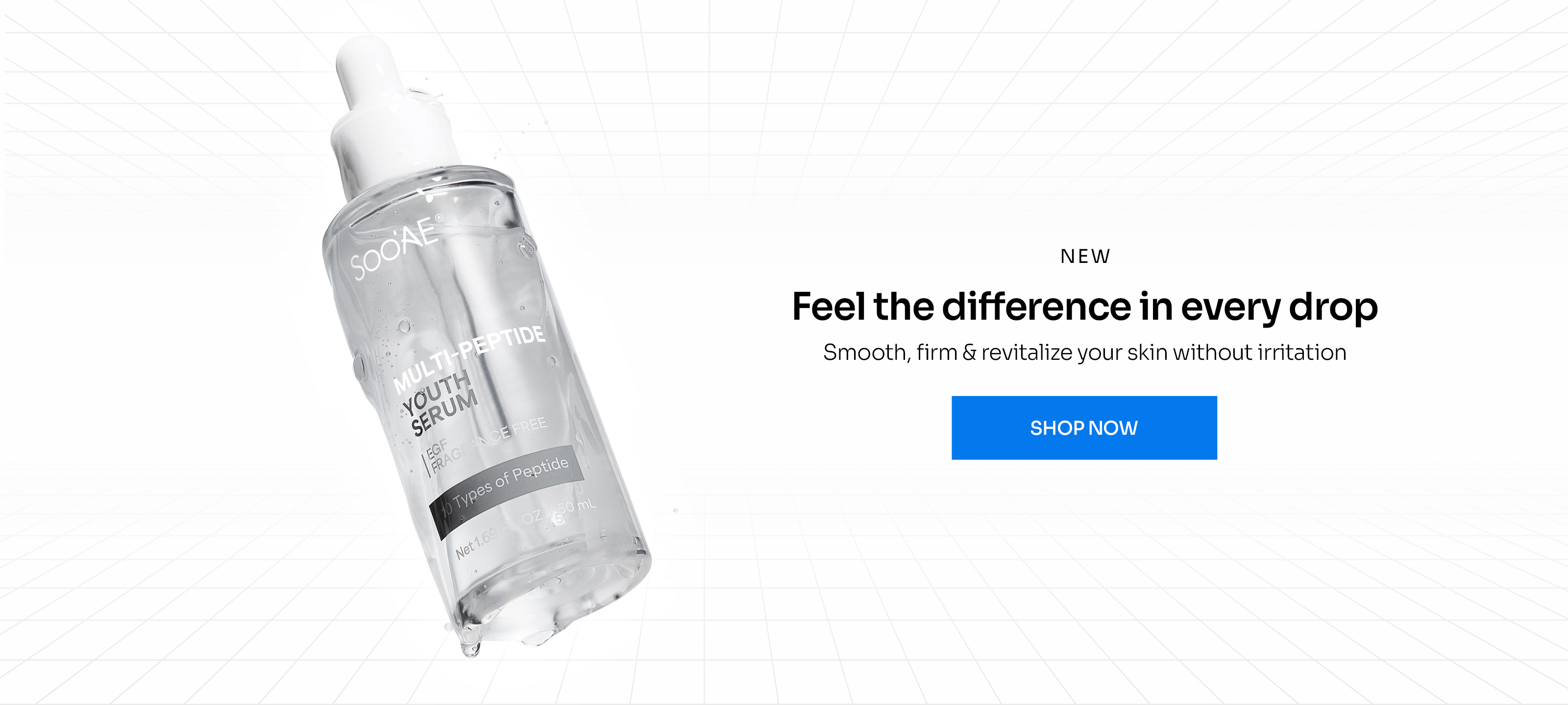Feel the difference in every drop. new multipeptide serum